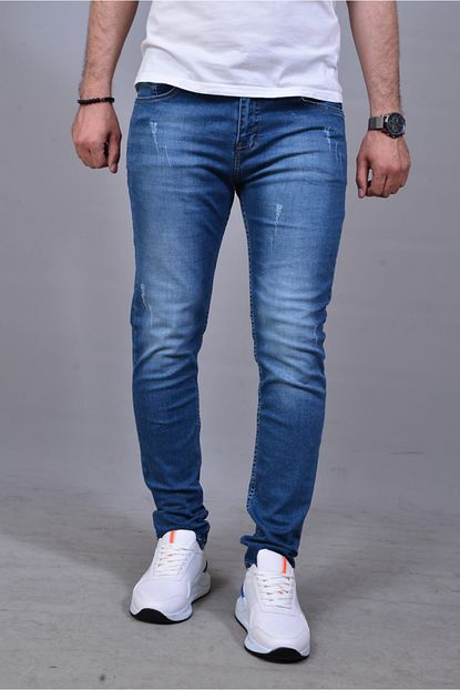 Redman Jeans Erkek Slim Fit Mavi Jean Likrali Rahat Kot Pantolon Trendyol