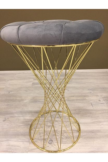 Massa Home Inegol Ormeli Gold Puf Trendyol