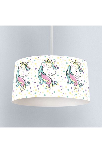 Instababyrooms Cocuk Odasi Sarkit Avize Unicorn Desenli Abajur Avize Trendyol