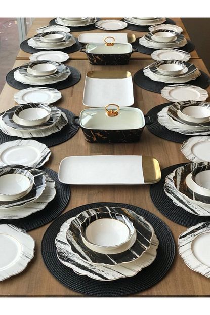 Rossev Yemek Takimi Arcadia 67 Parca 12 Kisilik Trendyol