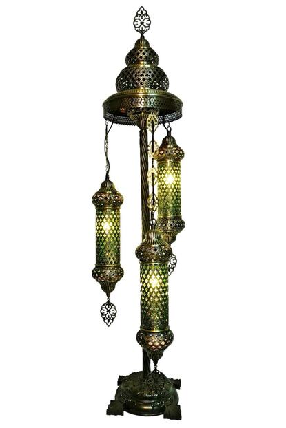 The Istanbul Lamp Otantik Otantik Dekoratif Sari Pirinc Lambader Trendyol