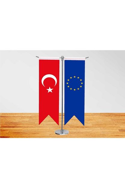Vatan Bayrak Masa Ustu Kirlangic Ab Avrupa Birligi Bayragi Turk Bayragi Ikli T Direk Masa Bayragi Trendyol