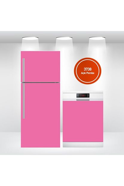 Bigaimaj Buzdolabi Ve Bulasik Makinesi Kapak Sticker Folyo Kaplama Pembe Trendyol