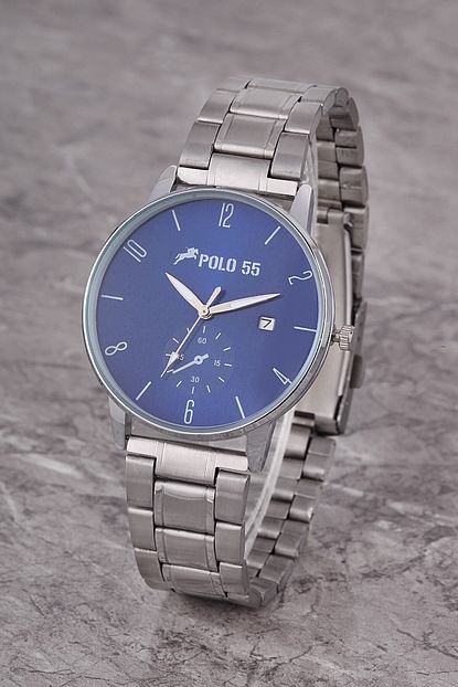Polo55 Plem002r03 Erkek Saat Cizgili Gostergeli Basic Kadran Metal Kordon Trendyol