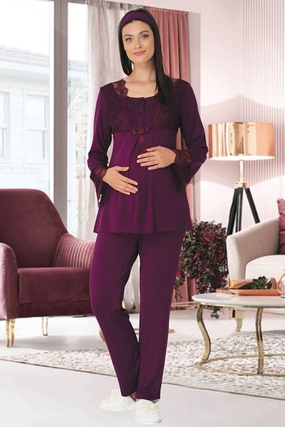 By Mecit Pijama Mecit 5315 Murdum Hamile Lohusa Pijama Takimi Trendyol