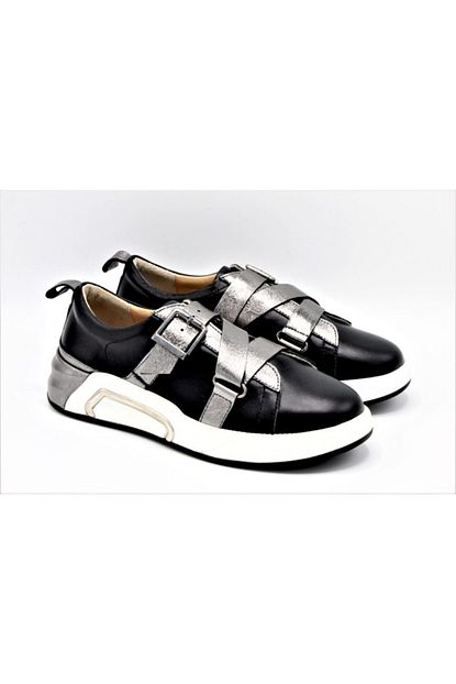 Unica Shoes Kadin Siyah Bantli Yuvarlak Burun Ayakkabi Trendyol