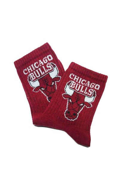 Pofudy Socks Chicago Bulls Desenli Kirmizi Basketbol Corabi Trendyol