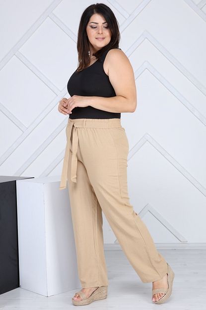 diaves kadin bej beli lastikli kusak