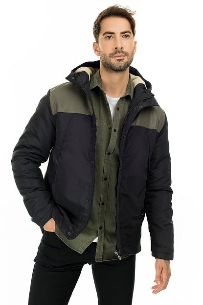 Buratti Erkek Siyah Kapusonlu Ekstra Slim Fit Mont 45619k7832 Trendyol