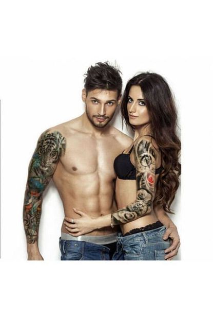 Bencebuolsun Tattoo Kol Kaplama Bengal Kaplani Sinek Kusu Koi Baligi Ve Simsek Sticker Dovme Gecici Dovme Trendyol