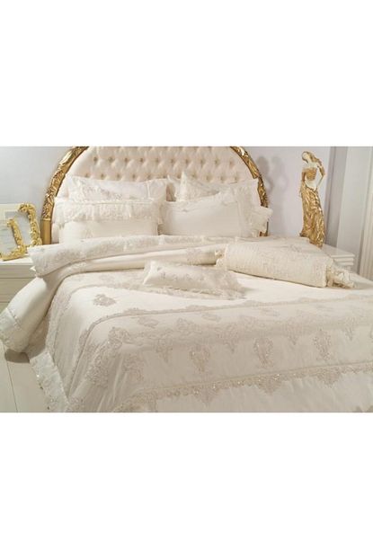 Home Sweet Home Krem Beautiful Cift Kisilik Yatak Ortusu Trendyol