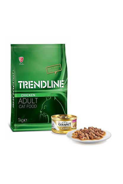 Trendline Tavuklu Yetiskin Kedi Mamasi 1 Kg Gourmet Gold 85 Gr Trendyol