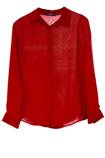 Moda Labio Kadin Kirmizi Sifon Gomlek Trendyol
