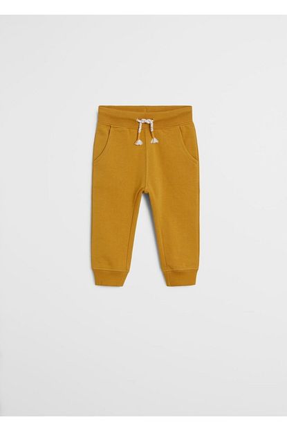 Mango Baby Erkek Cocuk Sari Organik Pamuklu Jogging Pantolon Trendyol