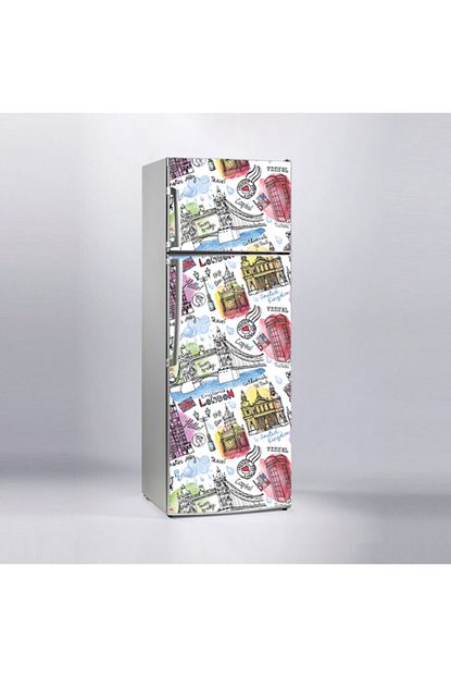 Jasmin2020 Buzdolabi Sticker Kaplama Etiketi Londra Trendyol
