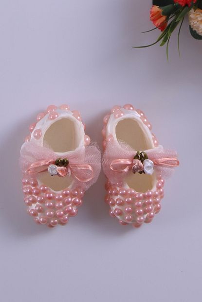 Babydonat Inci Islemeli Bebek Ayakkabisi 0 3 Ay Trendyol