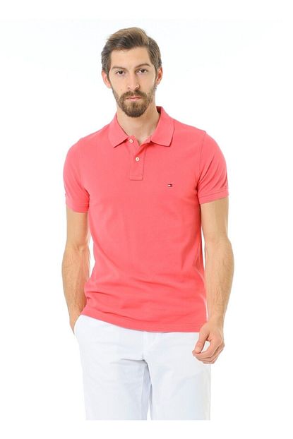 Tommy Hilfiger Erkek Pembe Polo T Shirt Trendyol