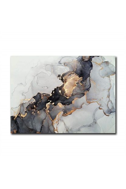 Tabloplus Gold Varak Mermer Yagli Boya Dokulu Tablo 60cm X 90cm Cercevesiz Trendyol