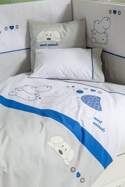 Annahome Linens Zoo Mavi Nakisli Cocuk Nevresim Takimi Trendyol