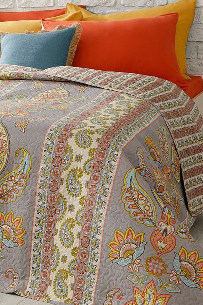 Palm Cift Kisilik Cok Amacli Yatak Ortusu 200x220 Cm Gri English Home
