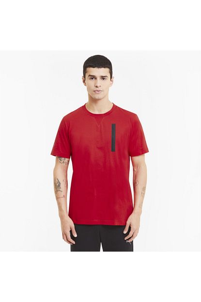 Puma Ferrari Style Logo Erkek Kirmizi Tisort 597933 02 Trendyol