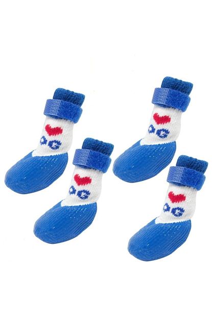 Nunbell Kaydirmaz Kopek Corabi 4 Adet Boy S Mavi Trendyol