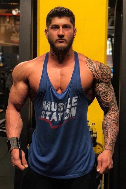Muscle Station Musclestation Toughman Tank Workout Fitness Atlet Trendyol