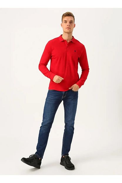 U S Polo Assn Erkek Kirmizi Sweatshirt Trendyol