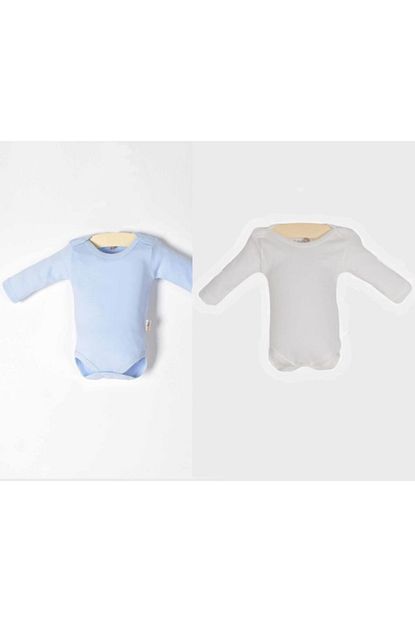 Poky Bebe Erkek Bebek Cocuk Uzun Kollu 2li Duz Renk Citcitli Body Zibin 903 Trendyol