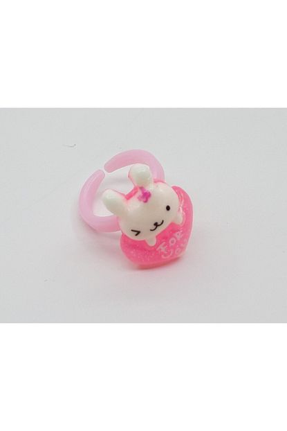 Trendyildizi Tavsan Figur Pembe Kalpli Cocuk Yuzugu Trendyol
