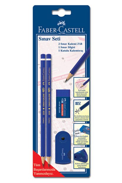 Faber Castel Faber Castell Sinav Seti 2 Kalem Silgi Kalemtras Trendyol