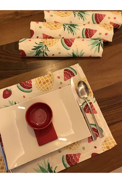 Treekitchen 6 Adet Karpuz Desenli Amerikan Servis Trendyol