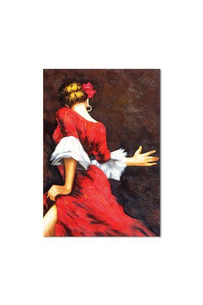 Tabloplus Ispanyol Dansci Kadin Yagli Boya Dokulu Tablo 50cm X 70cm Trendyol