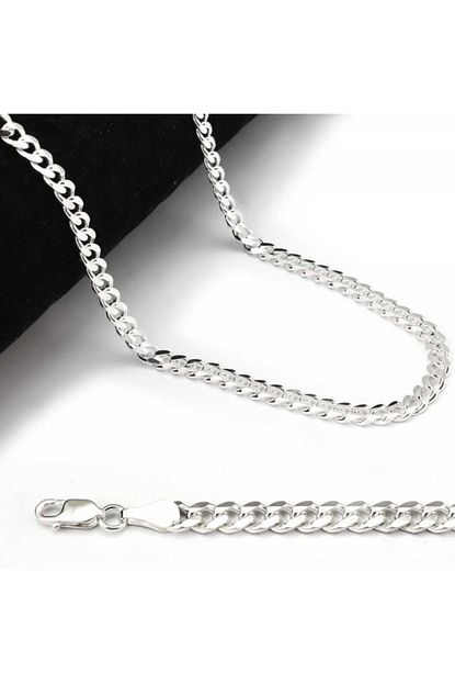 Ates Silver 925 Ayar Gumus Gurmet Zincir Erkek Kolye Trendyol