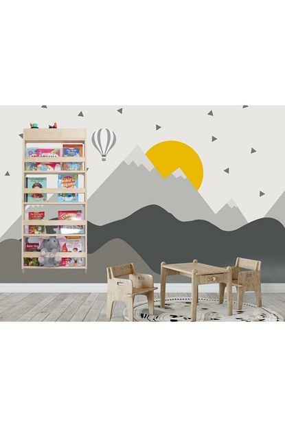 Carotte Hugo 4 Rafli Kalemlik Bolmeli Montessori Bebek Cocuk Odasi Ahsap Kitaplik Trendyol