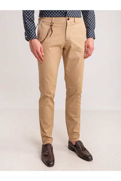 Dufy Camel Aksesuar Detayli Armur Pamuklu Likra Erkek Pantolon Modern Fit Trendyol