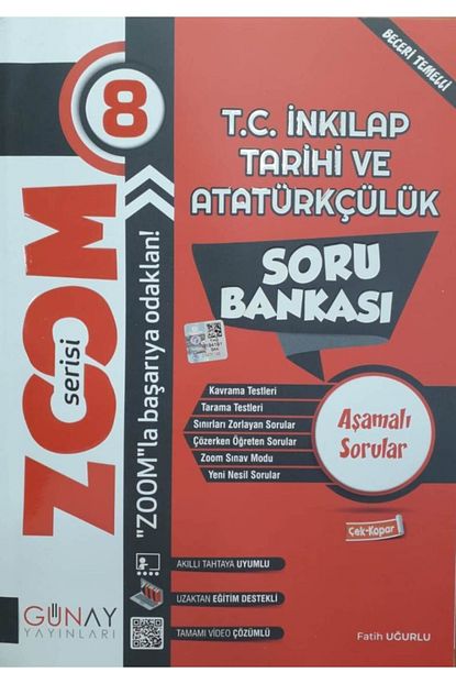 Gun Ay Yayinlari Gunay 8 Sinif Lgs Zoom Inkilap Tarihi Soru Bankasi Video Cozumlu 2021 Lgs Kitaplari Trendyol