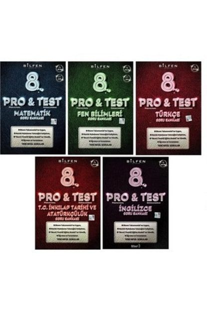 Bilfen Yayincilik 8 Sinif Pro Test Soru Bankasi Seti 5 Kitap Trendyol