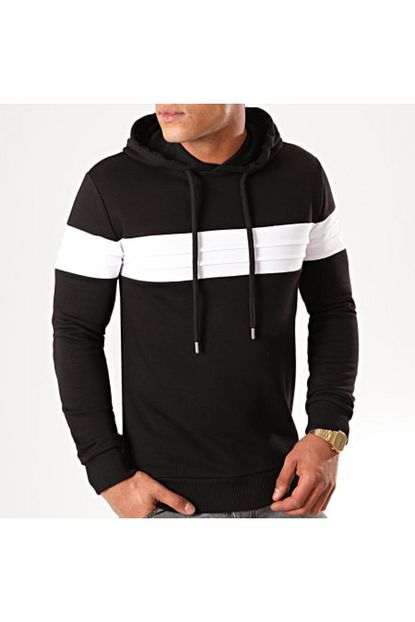 Bysedefarc Erkek Siyah Kapsonlu Sweatshirt Trendyol
