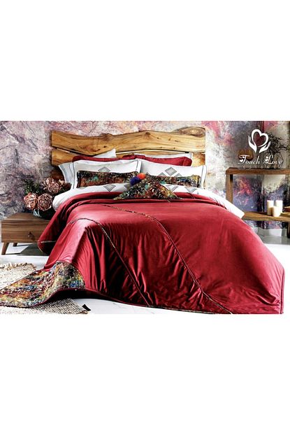 Touch Love Designed Kirmizi Milano Cift Kisilik Yatak Ortusu 270x280 Cm Trendyol