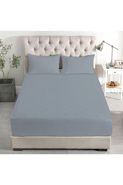 Belmio Yusra Ticaret Elmira Ranforce Lux Cift Kisilik Lastikli Carsaf Takimi 160x200 Gri Trendyol