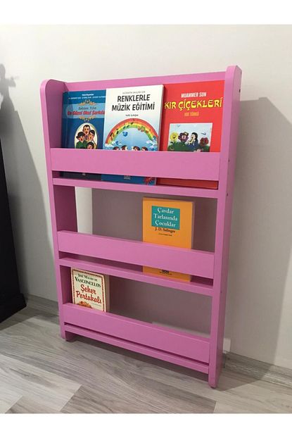Berababy Cocuk Odasi Kitapligi Montessori Model Pembe Renk Trendyol