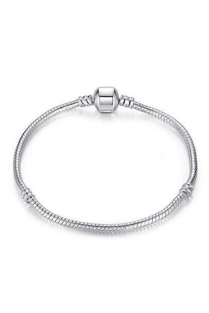 My Story Pandora Charm Uyumlu Klasik Yilan Zincir Gumus Charm Bileklik Trendyol