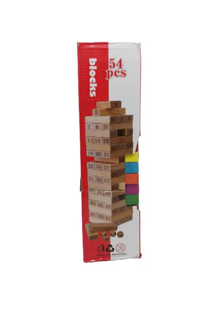 Wooden Toys Denge Oyunu Renkli Bloklar 54 Parca Trendyol