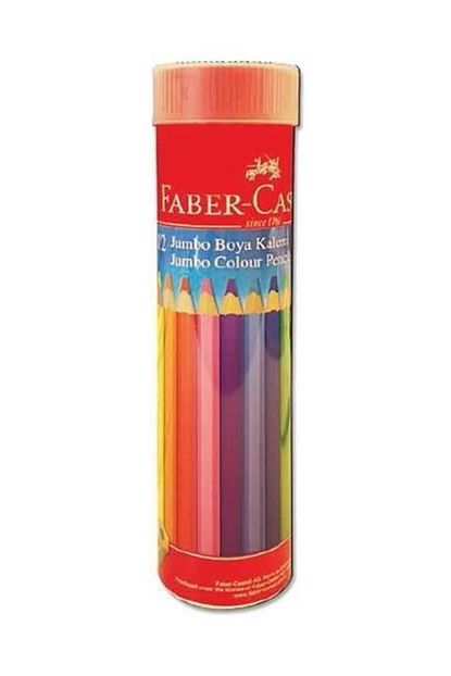 Faber Castell Jumbo Kuru Boya 12 Renk Metal Tup Trendyol