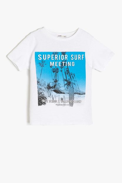 Koton Kids Erkek Cocuk Beyaz T Shirt 9ykb16913ok Trendyol