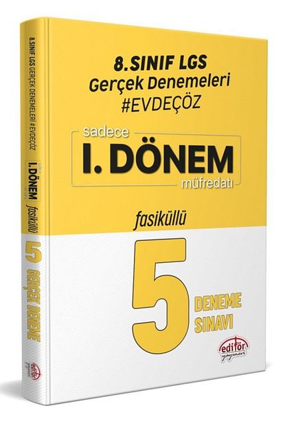 Editor Yayinlari Lgs Evde Coz I Donem Fasikullu 5 Gercek Deneme Trendyol