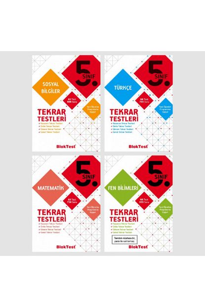 Tudem Yayinlari Bloktest 5 Sinif Tekrar Testleri Seti Trendyol