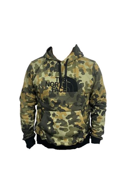 The North Face Erkek Kamuflaj Desenli Uc Iplik Erkek Kapsonlu Sweatshirt Trendyol