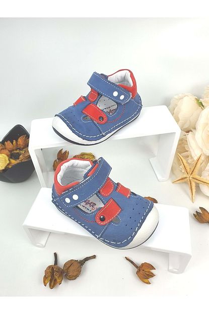 Ruzgar Bebe Erkek Bebek Lacivert Kirmizi Ortopedik Ayakkabi Trendyol